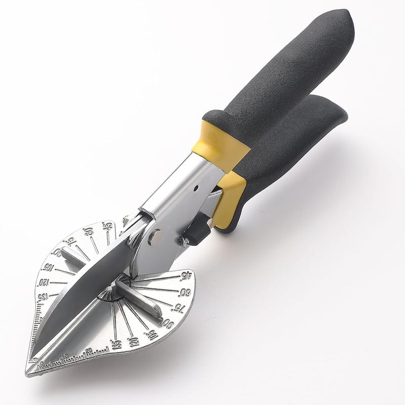 RAINHOL Angle Miter Shears for Wood Trim Molding, Sharp Angle Cutter Hand Tool, Adjustable at 45 To 135 Degree, for Cutting Plastic, PVC, Trunking, Vinyl, Quarter Round, No Replacement Blade - Image 1
